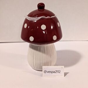 Target Bullseye Playground Mushroom Red Jar Canister Fall Harvest Decor